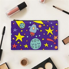 Card With Lovely Planets Cosmetic Bag (medium) by Hannah976