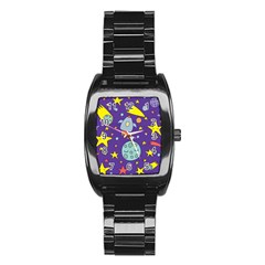 Card With Lovely Planets Stainless Steel Barrel Watch by Hannah976