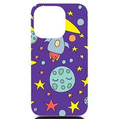 Card With Lovely Planets Iphone 14 Pro Black Uv Print Case by Hannah976