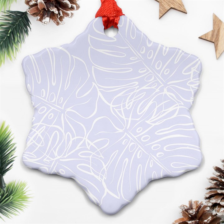 Tropical Monstera Ornament (Snowflake)