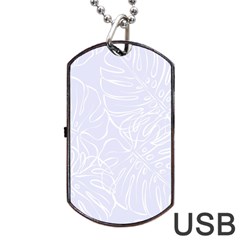 Tropical Monstera Dog Tag Usb Flash (two Sides) by ConteMonfrey