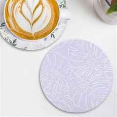 Tropical Monstera Uv Print Round Tile Coaster by ConteMonfrey