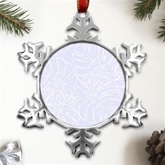 Tropical Monstera Metal Small Snowflake Ornament by ConteMonfrey