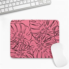 Pink Monstera Small Mousepad by ConteMonfrey