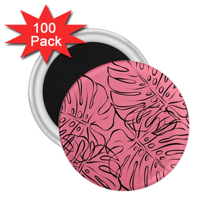 Pink Monstera 2.25  Magnets (100 pack) 