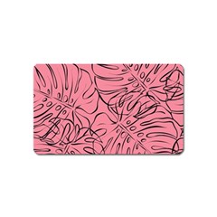 Pink Monstera Magnet (name Card) by ConteMonfrey