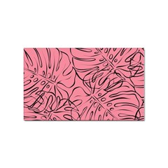 Pink Monstera Sticker Rectangular (100 Pack) by ConteMonfrey