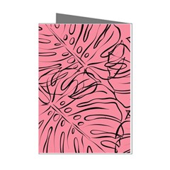 Pink Monstera Mini Greeting Cards (pkg Of 8) by ConteMonfrey