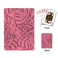 Pink Monstera Playing Cards Single Design (rectangle)