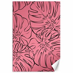 Pink Monstera Canvas 20  X 30  by ConteMonfrey