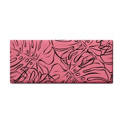 Pink Monstera Hand Towel by ConteMonfrey