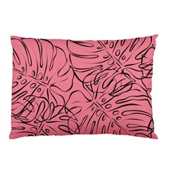 Pink Monstera Pillow Case by ConteMonfrey