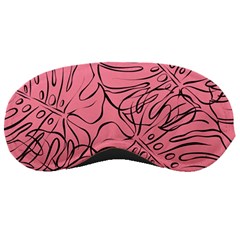 Pink Monstera Sleep Mask by ConteMonfrey