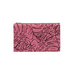 Pink Monstera Cosmetic Bag (small) by ConteMonfrey