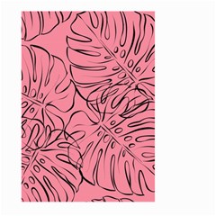 Pink Monstera Large Garden Flag (two Sides) by ConteMonfrey