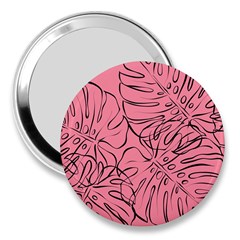 Pink Monstera 3  Handbag Mirrors by ConteMonfrey