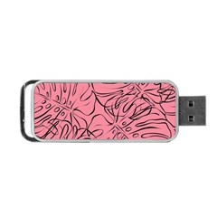 Pink Monstera Portable Usb Flash (two Sides) by ConteMonfrey