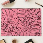 Pink Monstera Cosmetic Bag (XXL) Back