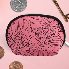 Pink Monstera Accessory Pouch (medium) by ConteMonfrey