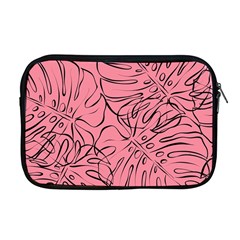 Pink Monstera Apple Macbook Pro 17  Zipper Case by ConteMonfrey