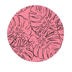 Pink Monstera Mini Round Pill Box (pack Of 3) by ConteMonfrey