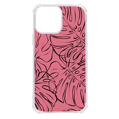 Pink Monstera Iphone 13 Pro Max Tpu Uv Print Case