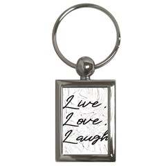 Live Love Laugh Monstera  Key Chain (rectangle)