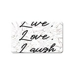 Live love laugh Monstera  Magnet (Name Card) Front