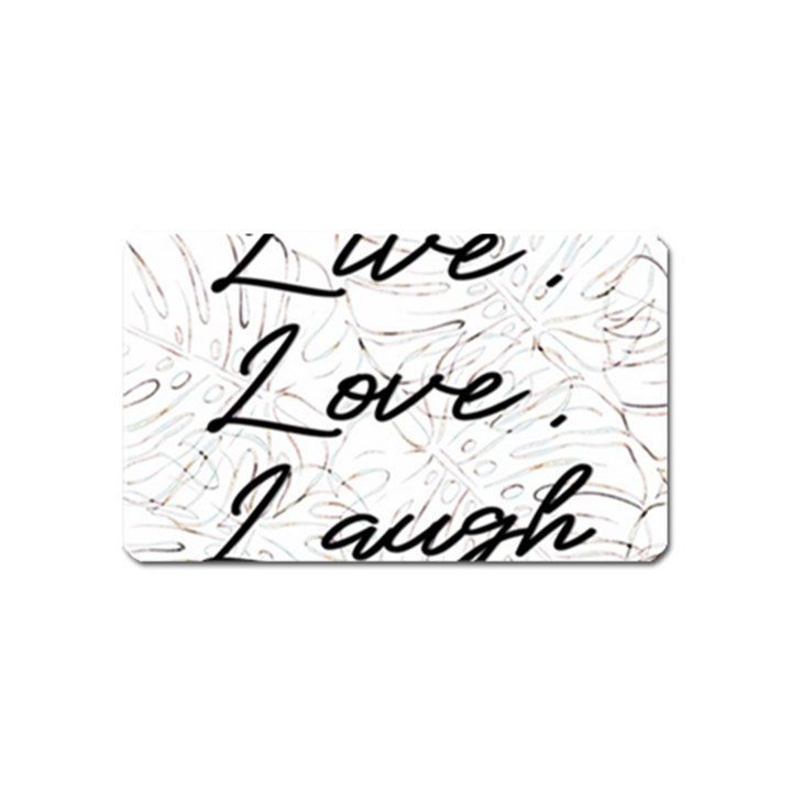 Live love laugh Monstera  Magnet (Name Card)