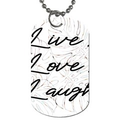 Live Love Laugh Monstera  Dog Tag (one Side)