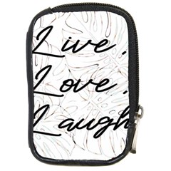 Live Love Laugh Monstera  Compact Camera Leather Case