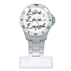 Live Love Laugh Monstera  Plastic Nurses Watch