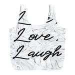 Live love laugh Monstera  Full Print Recycle Bag (L) Front