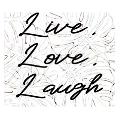 Live Love Laugh Monstera  Two Sides Premium Plush Fleece Blanket (small)