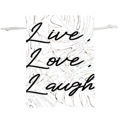 Live Love Laugh Monstera  Lightweight Drawstring Pouch (xl)