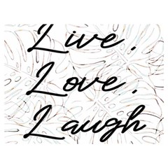 Live Love Laugh Monstera  Premium Plush Fleece Blanket (extra Small) by ConteMonfrey