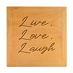 Live Love Laugh Monstera  Wood Photo Frame Cube by ConteMonfrey