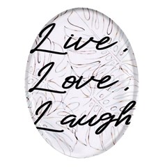 Live Love Laugh Monstera  Oval Glass Fridge Magnet (4 Pack) by ConteMonfrey