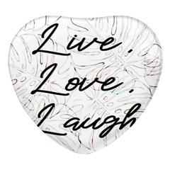 Live Love Laugh Monstera  Heart Glass Fridge Magnet (4 Pack) by ConteMonfrey