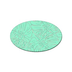 Ocean Monstera Sticker (oval)