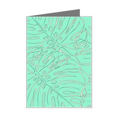 Ocean Monstera Mini Greeting Card