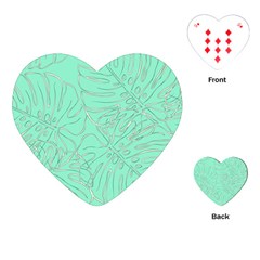 Ocean Monstera Playing Cards Single Design (heart) by ConteMonfrey