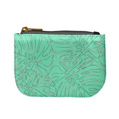 Ocean Monstera Mini Coin Purse