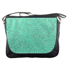 Ocean Monstera Messenger Bag