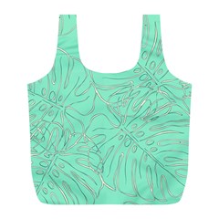 Ocean Monstera Full Print Recycle Bag (l) by ConteMonfrey