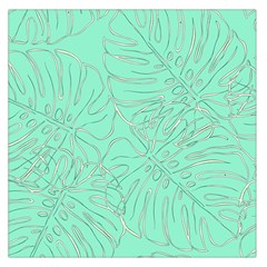 Ocean Monstera Square Satin Scarf (36  X 36 ) by ConteMonfrey