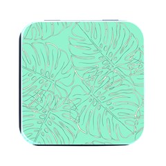 Ocean Monstera Square Metal Box (black) by ConteMonfrey