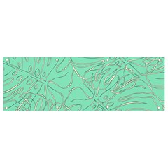 Ocean Monstera Banner And Sign 9  X 3  by ConteMonfrey