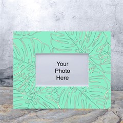 Ocean Monstera White Tabletop Photo Frame 4 x6  by ConteMonfrey