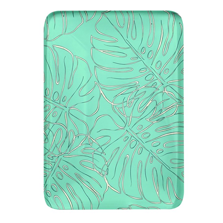 Ocean Monstera Rectangular Glass Fridge Magnet (4 pack)